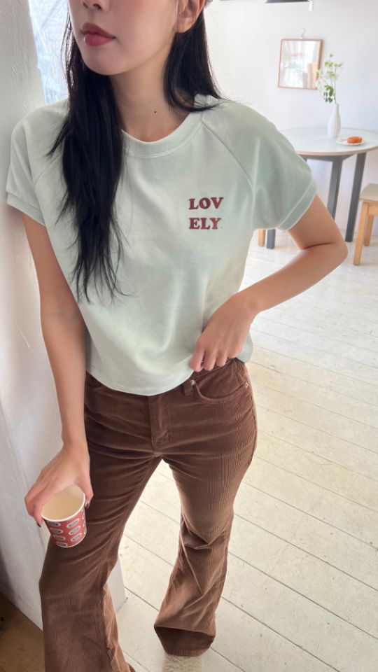 HEY/TO SEWING東大門㊣代購女裝新款熱賣人氣職業T恤絲絨BY HEY/TO SEWINGT恤圖色1