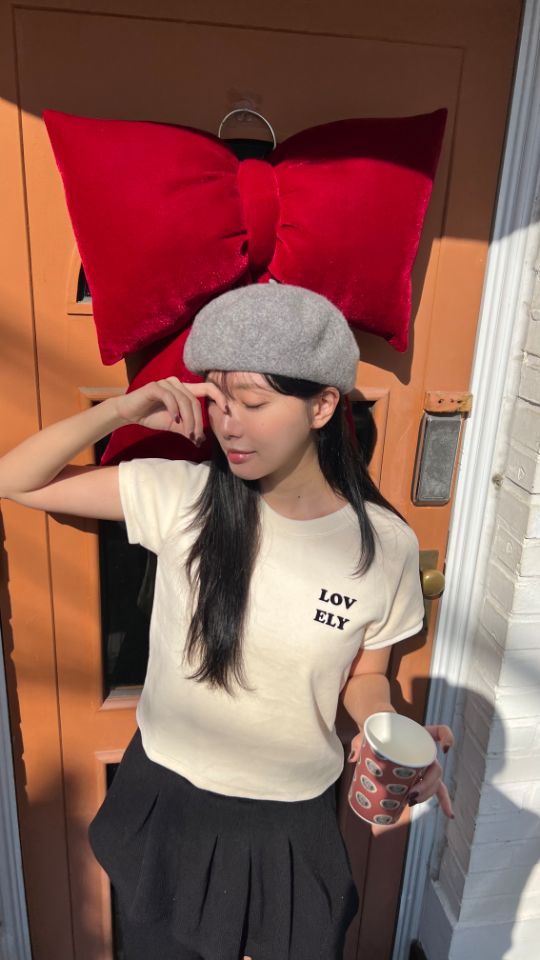 HEY/TO SEWING東大門㊣代購女裝新款熱賣人氣職業T恤絲絨BY HEY/TO SEWINGT恤圖色3