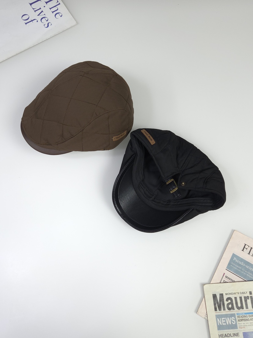 THE HAT-P東大門㊣直郵女士新款人氣推薦職業25秋冬帽子皮革THE HAT帽子