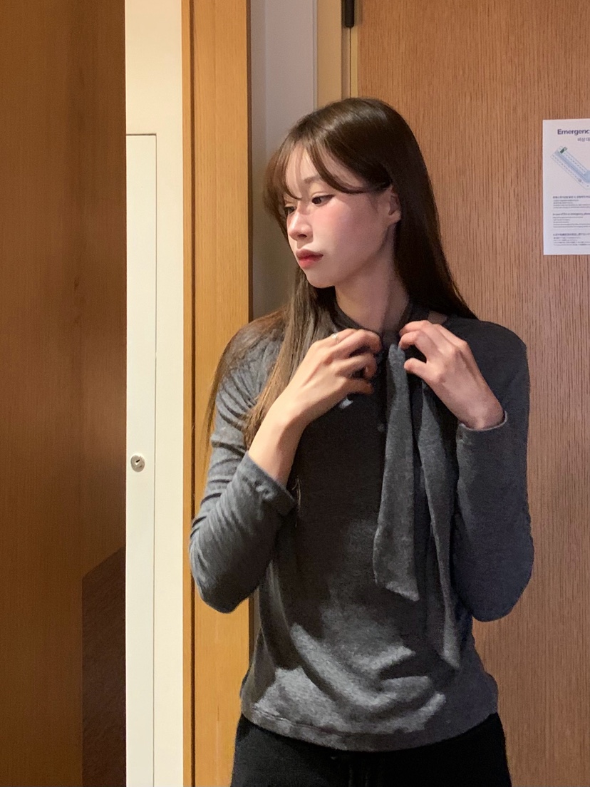 LEGACY韓國代購㊣女裝新款推薦休閑職業人氣熱賣長袖T恤羊毛LEGACY長袖T恤