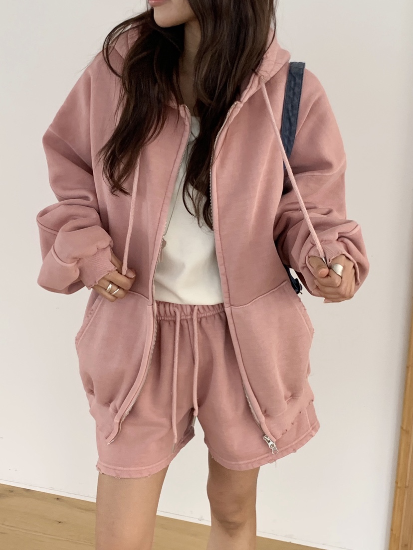 SUGAR CASE東大門㊣直郵女士新款熱賣人氣職業夾克連帽拉鏈衫SUGAR CASE夾克