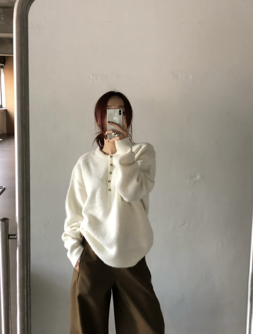 OVER NEAR東大門㊣直郵女裝新款熱賣時尚休閑針織衫不含內搭OVER NEAR針織衫