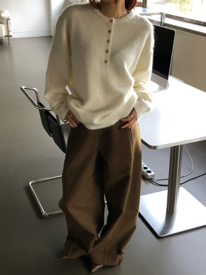 OVER NEAR東大門㊣直郵女裝新款熱賣時尚休閑針織衫不含內搭OVER NEAR針織衫