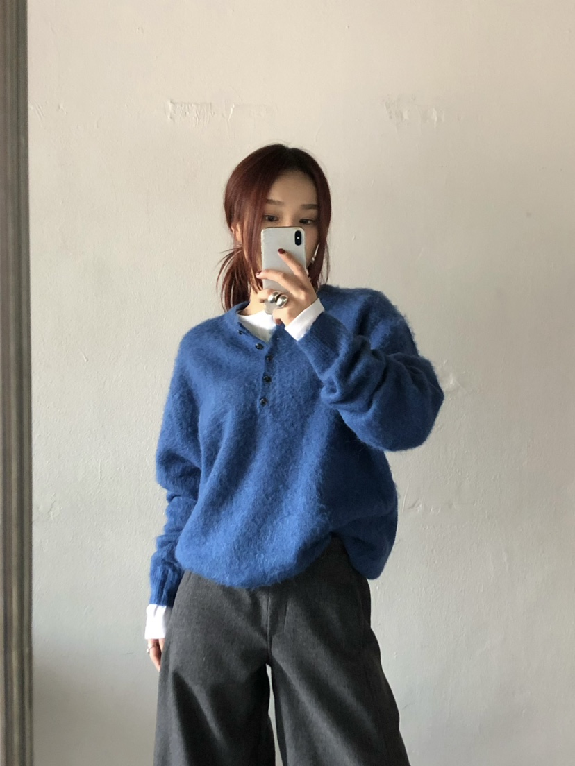 OVER NEAR東大門㊣直郵女裝新款熱賣時尚休閑針織衫不含內搭OVER NEAR針織衫