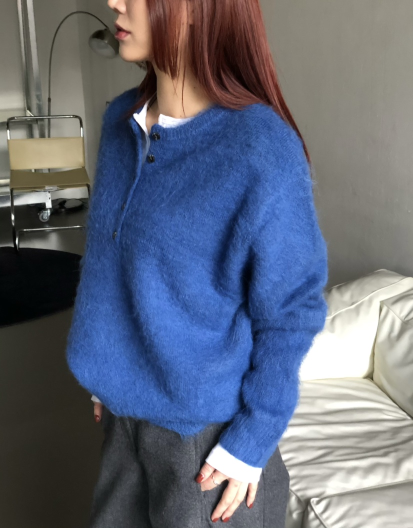 OVER NEAR東大門㊣直郵女裝新款熱賣時尚休閑針織衫不含內搭OVER NEAR針織衫