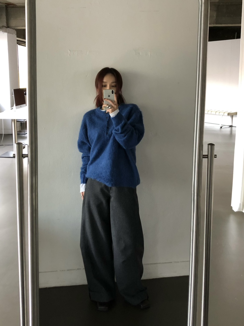 OVER NEAR東大門㊣直郵女裝新款熱賣時尚休閑針織衫不含內搭OVER NEAR針織衫