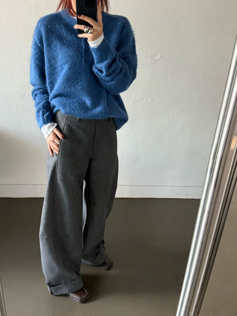 OVER NEAR東大門㊣直郵女裝新款熱賣時尚休閑針織衫不含內搭OVER NEAR針織衫