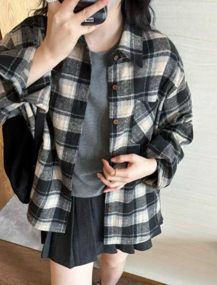 BOBBIE DOLL韓國代購㊣女士新款休閑人氣25秋冬襯衫蕾絲衫BOBBIE DOLL襯衫/蕾絲衫圖色2