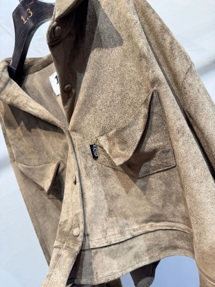 1.3韓國代購㊣女裝新品時尚推薦人氣休閑職業熱賣夾克絨面革1.3夾克