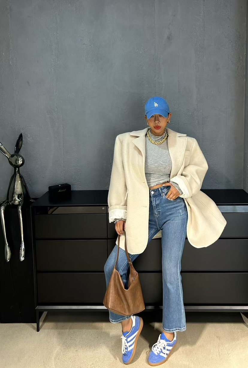 BLACK BABI東大門㊣實拍女裝新品時尚人氣休閑25秋冬夾克羊毛BLACK BABI夾克圖色2