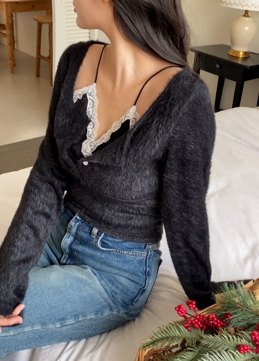 N BROWN東大門㊣直郵女士新款熱賣人氣25秋冬時尚推薦針織衫N BROWN針織衫