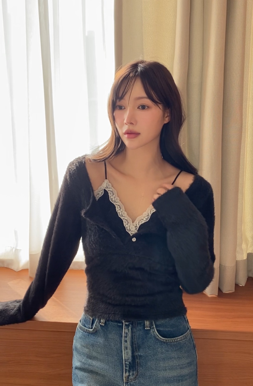 N BROWN東大門㊣直郵女士新款熱賣人氣25秋冬時尚推薦針織衫N BROWN針織衫