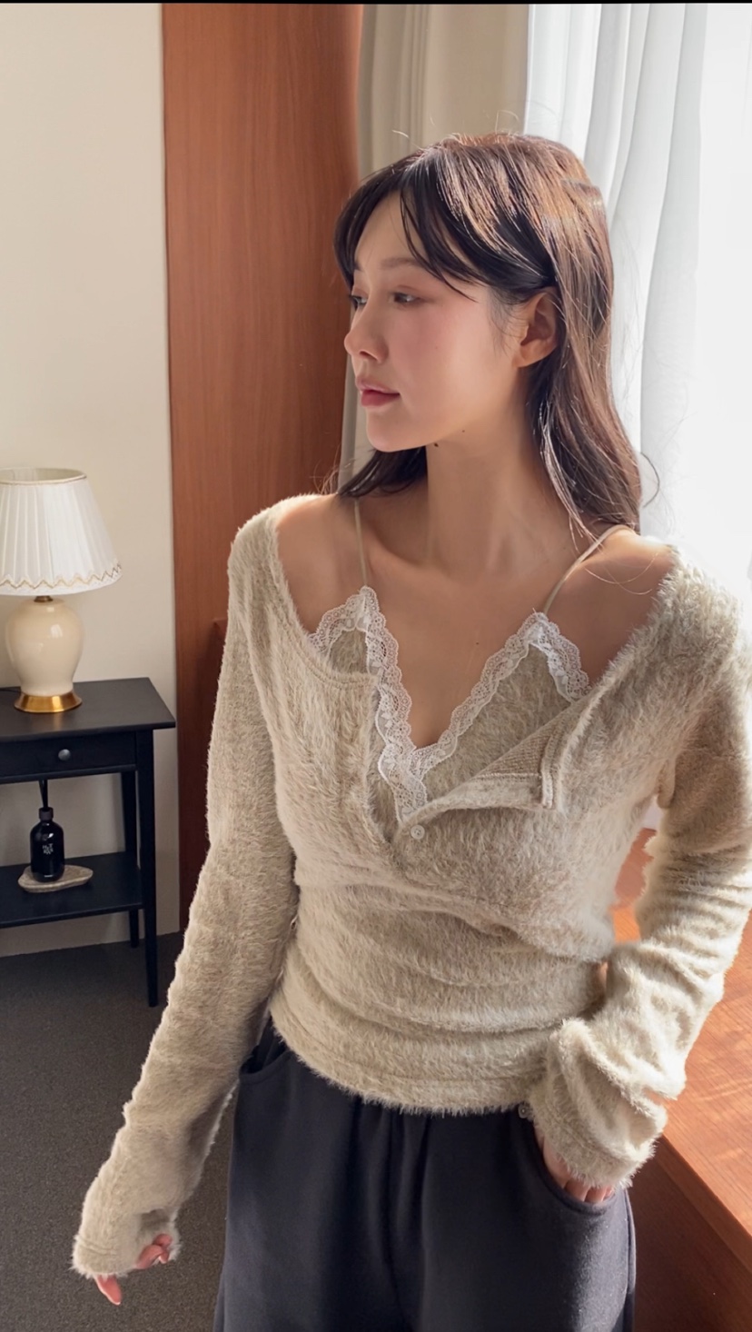 N BROWN東大門㊣直郵女士新款熱賣人氣25秋冬時尚推薦針織衫N BROWN針織衫