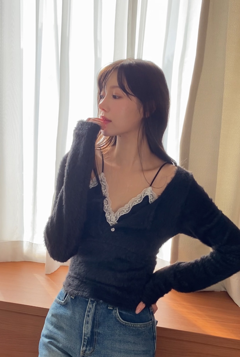 N BROWN東大門㊣直郵女士新款熱賣人氣25秋冬時尚推薦針織衫N BROWN針織衫圖色2