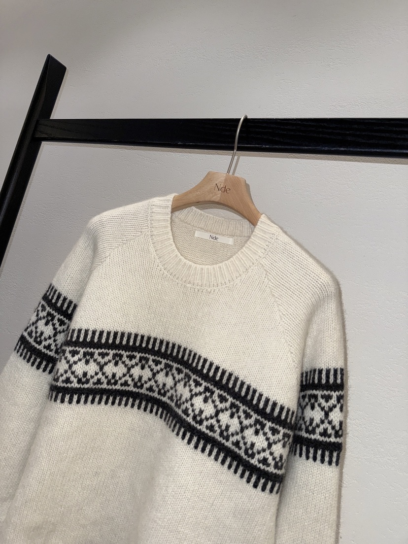NDE東大門㊣實拍女裝新款時尚人氣休閑25秋冬職業熱賣毛衣羊毛NDE毛衣