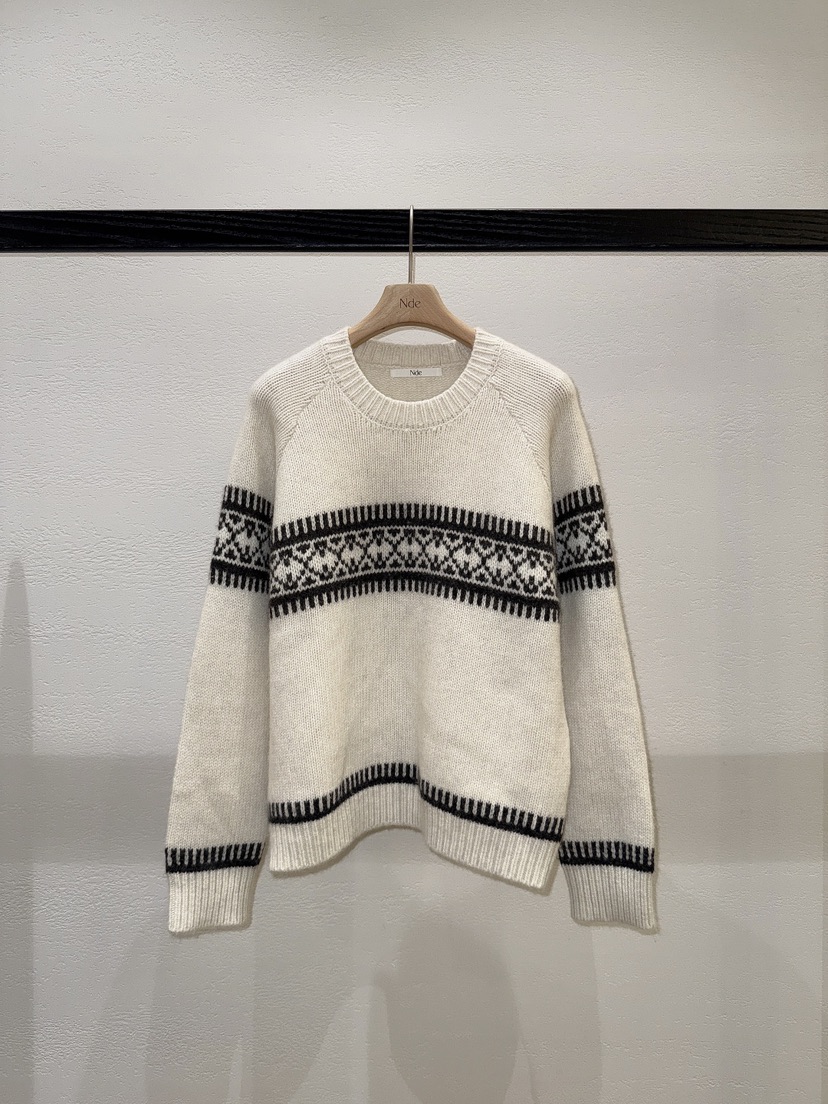 NDE東大門㊣實拍女裝新款時尚人氣休閑25秋冬職業熱賣毛衣羊毛NDE毛衣圖色2