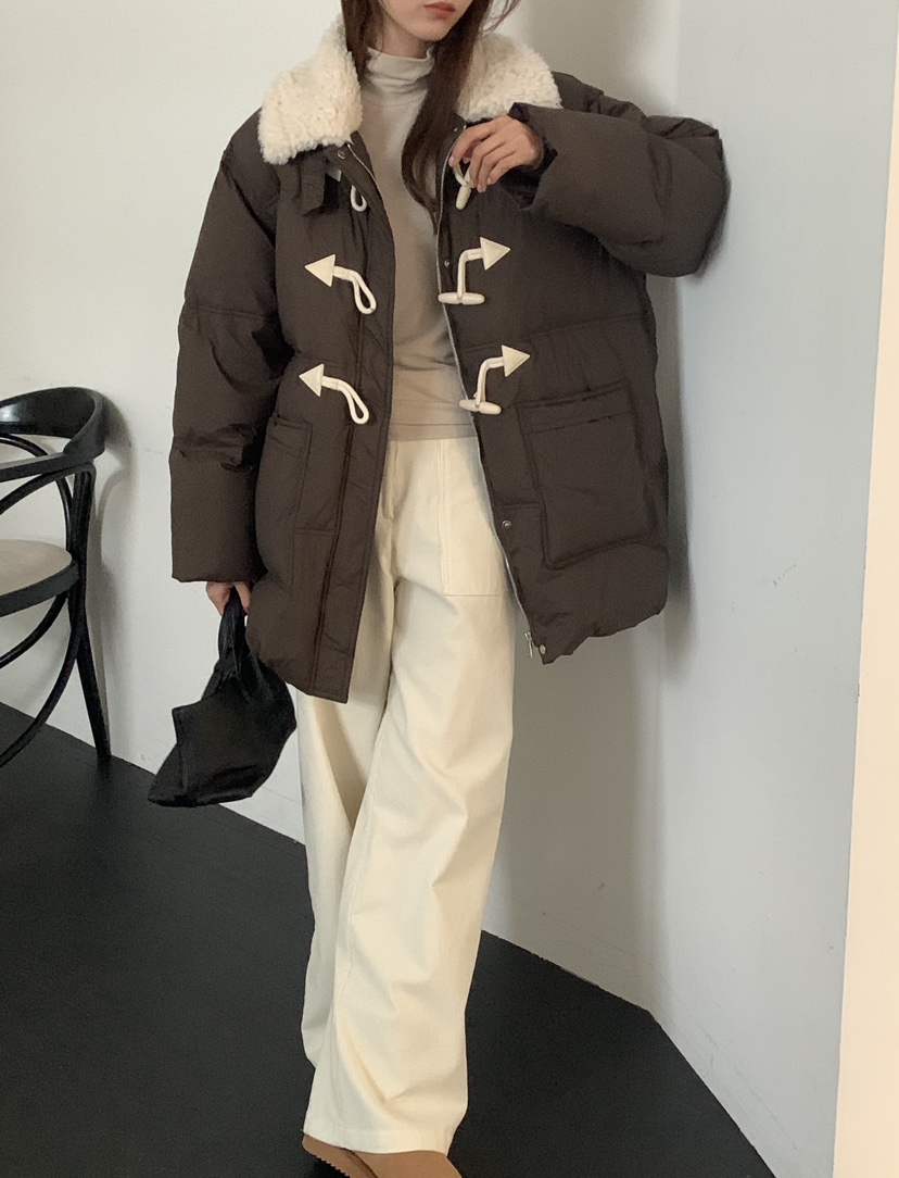 NOTICE東大門㊣實拍女裝新款推薦職業25秋冬時尚熱賣長款棉服NOTICE長款棉服