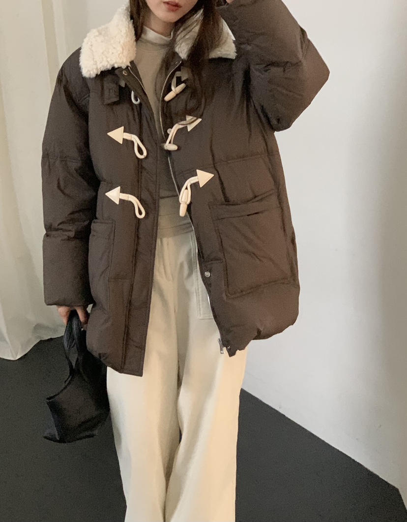 NOTICE東大門㊣實拍女裝新款推薦職業25秋冬時尚熱賣長款棉服NOTICE長款棉服