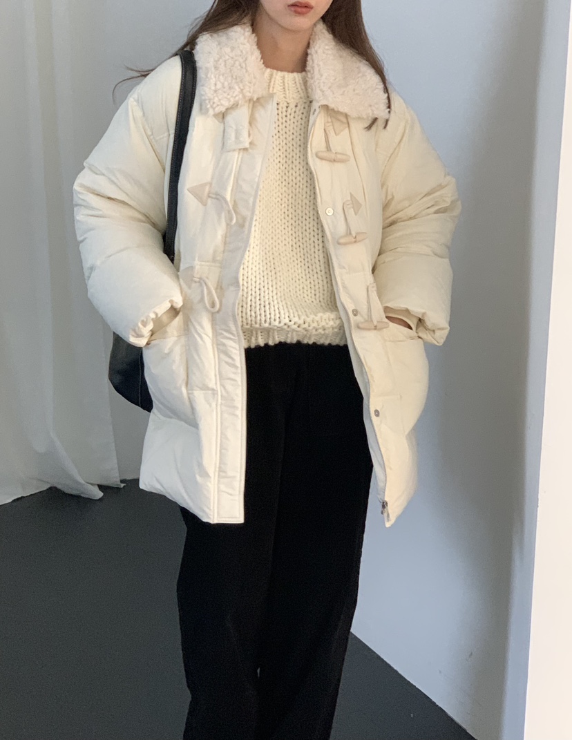 NOTICE東大門㊣實拍女裝新款推薦職業25秋冬時尚熱賣長款棉服NOTICE長款棉服