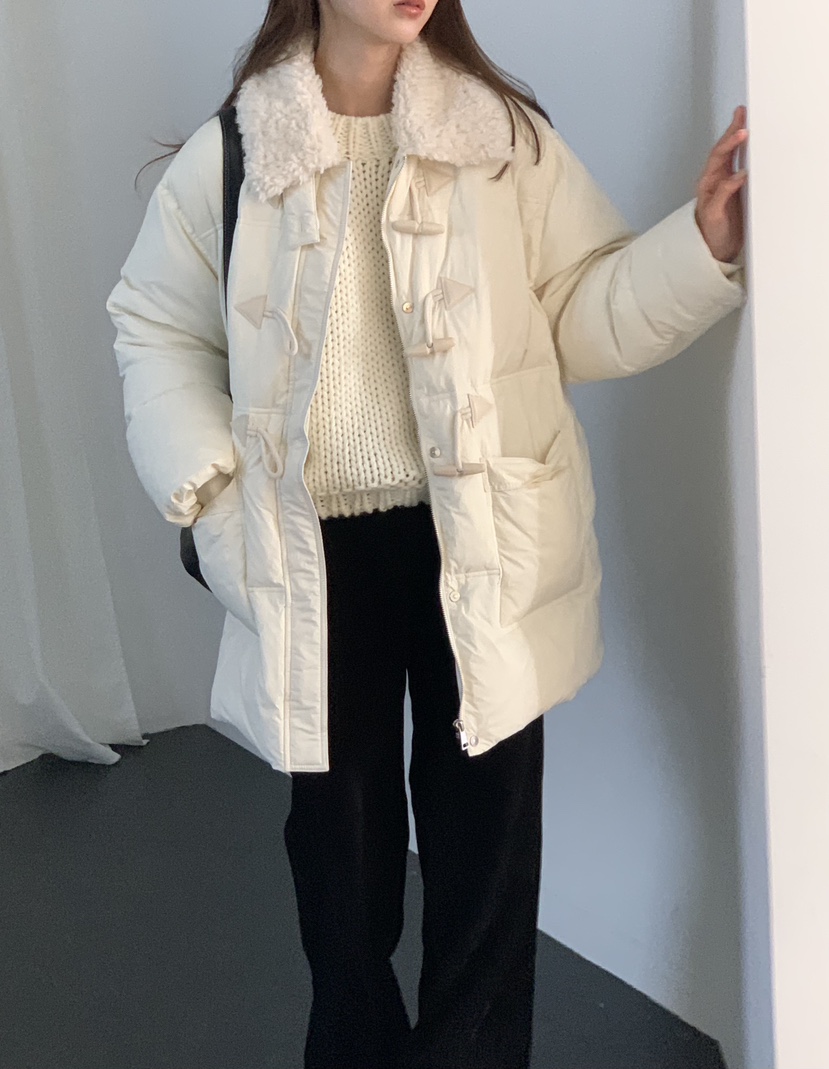 NOTICE東大門㊣實拍女裝新款推薦職業25秋冬時尚熱賣長款棉服NOTICE長款棉服