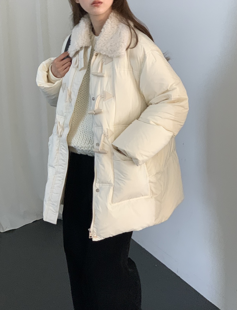 NOTICE東大門㊣實拍女裝新款推薦職業25秋冬時尚熱賣長款棉服NOTICE長款棉服