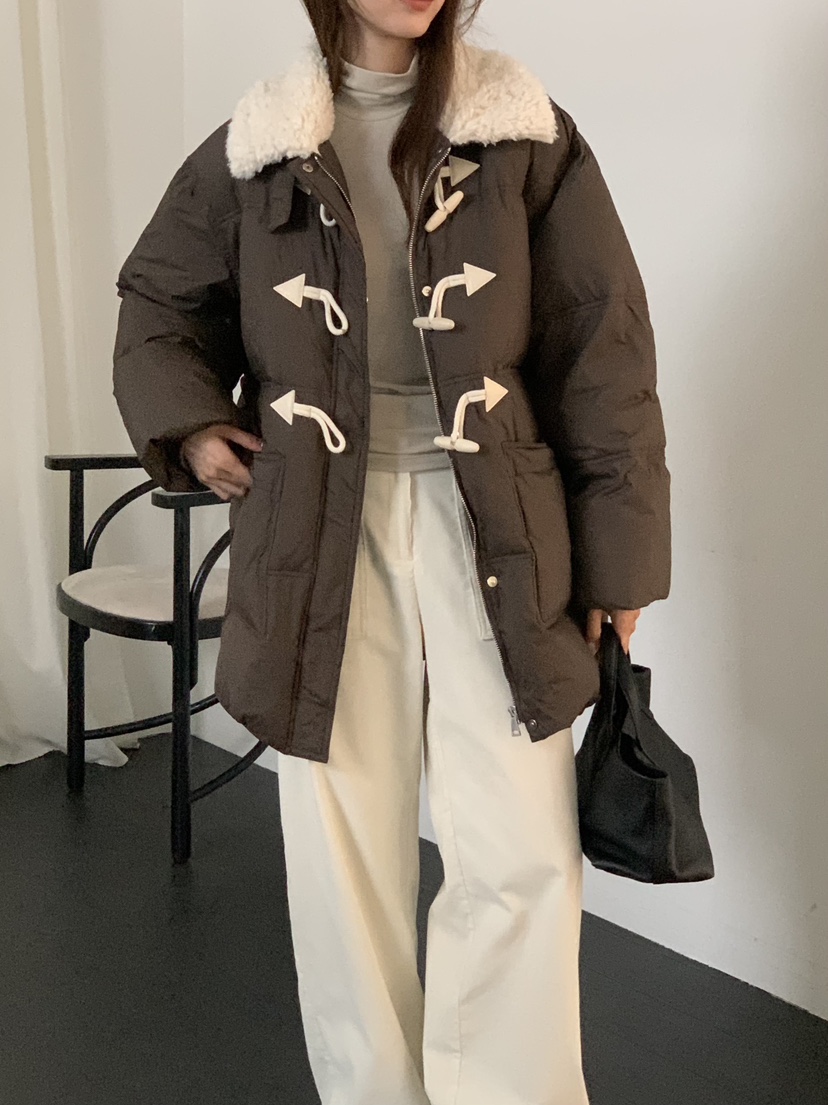 NOTICE東大門㊣實拍女裝新款推薦職業25秋冬時尚熱賣長款棉服NOTICE長款棉服