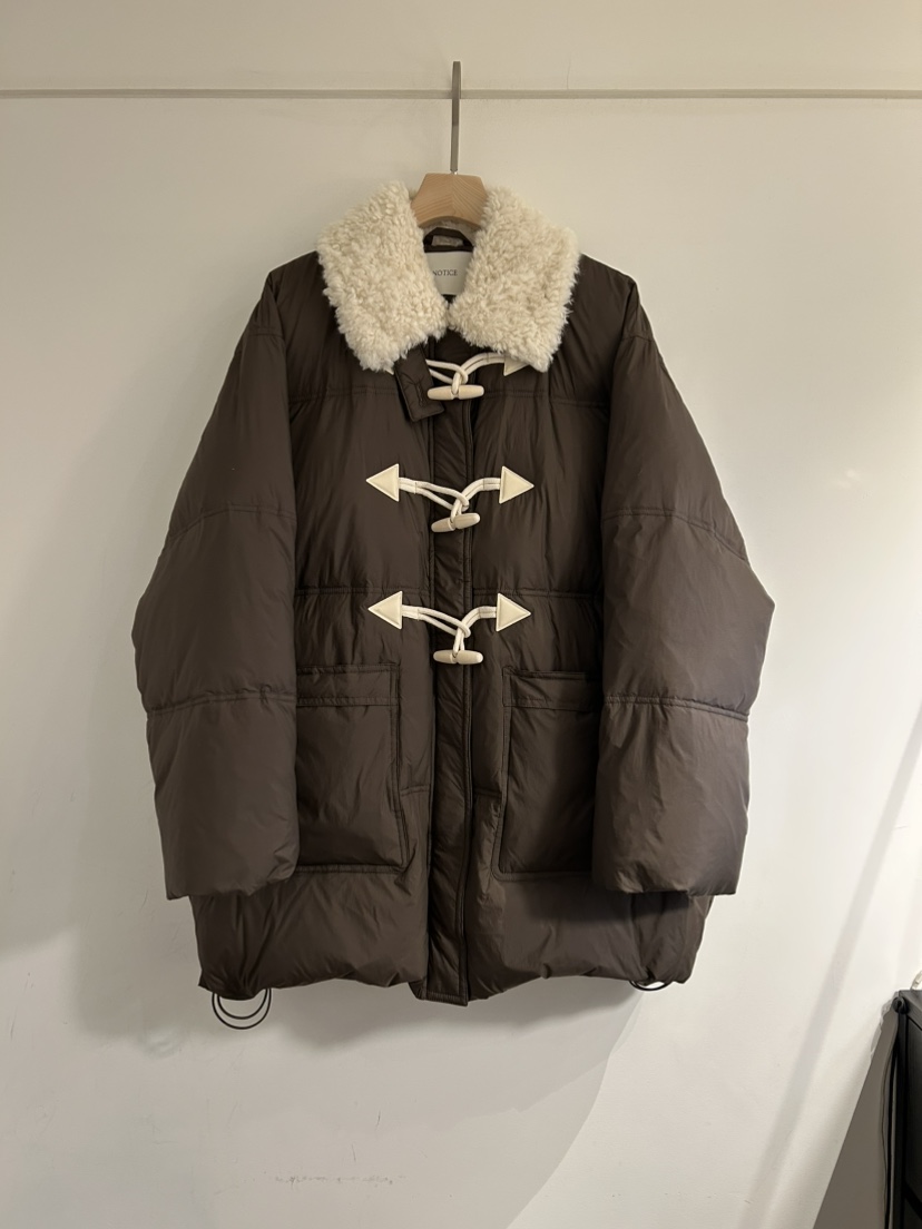 NOTICE東大門㊣實拍女裝新款推薦職業25秋冬時尚熱賣長款棉服NOTICE長款棉服圖色2