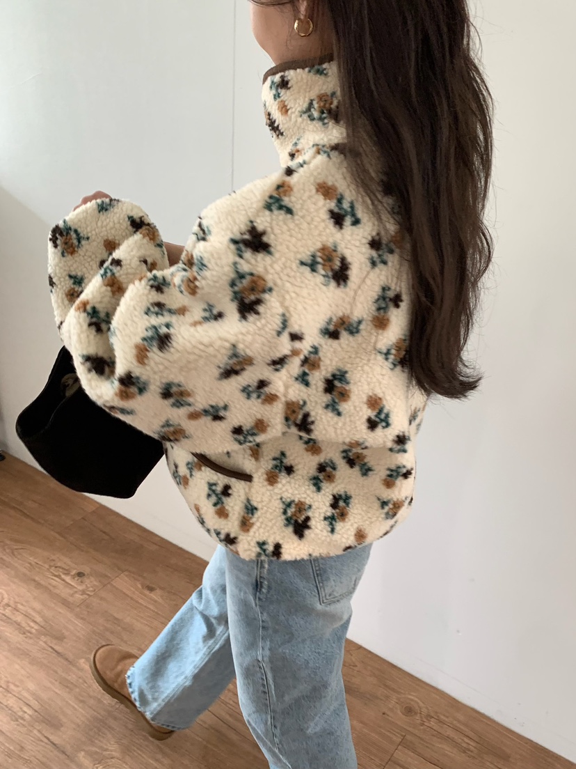 BLEECKER東大門㊣直郵女裝新品25秋冬推薦熱賣時尚夾克花朵BLEECKER夾克