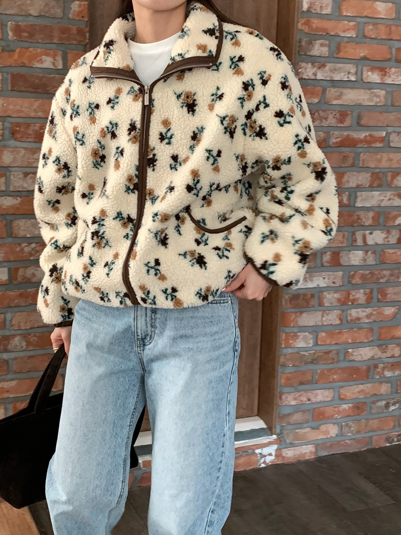 BLEECKER東大門㊣直郵女裝新品25秋冬推薦熱賣時尚夾克花朵BLEECKER夾克