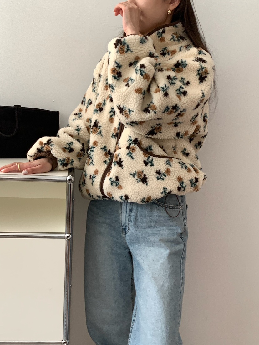 BLEECKER東大門㊣直郵女裝新品25秋冬推薦熱賣時尚夾克花朵BLEECKER夾克