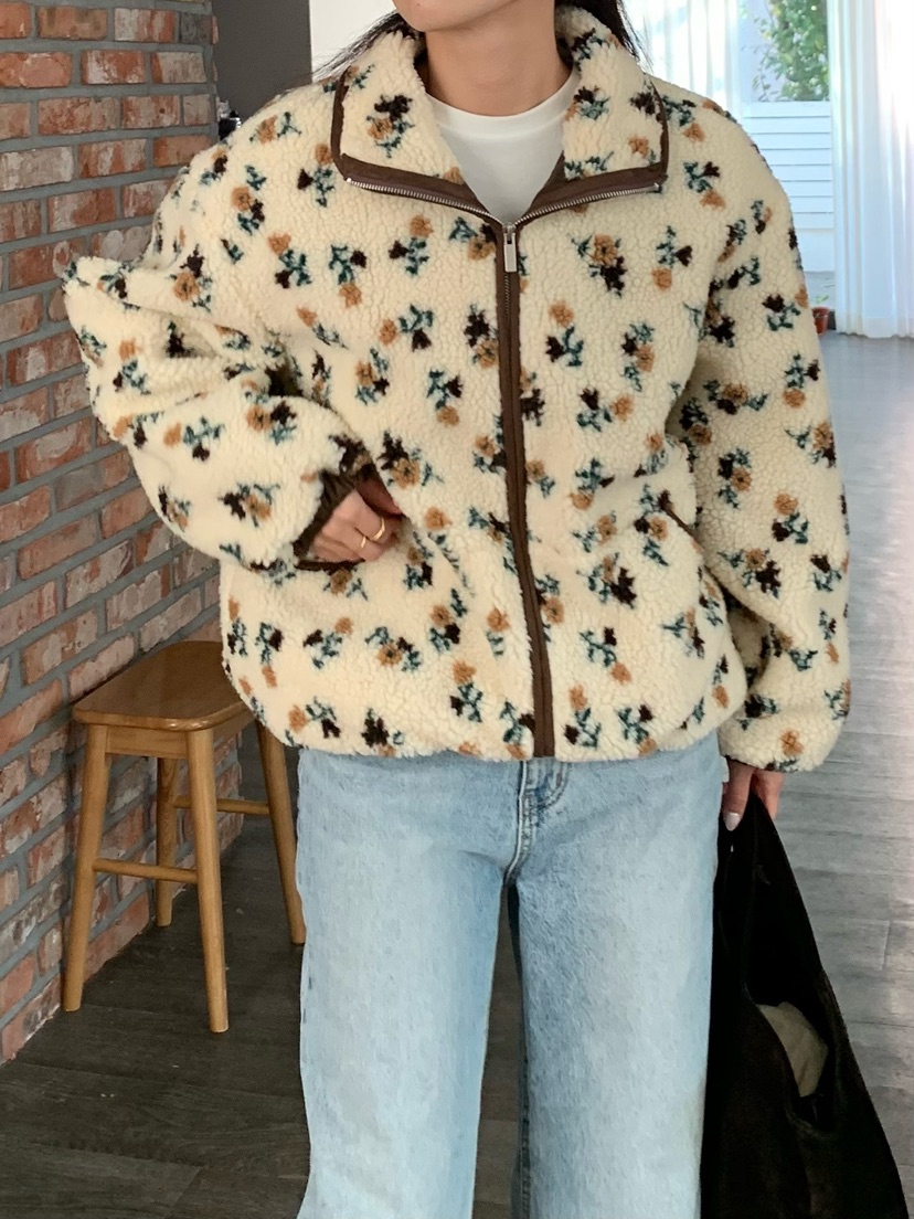 BLEECKER東大門㊣直郵女裝新品25秋冬推薦熱賣時尚夾克花朵BLEECKER夾克