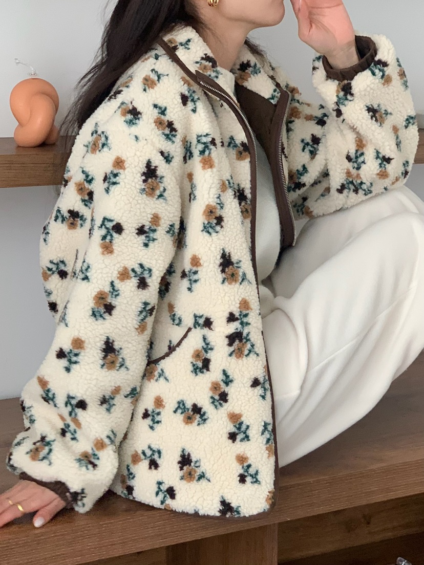 BLEECKER東大門㊣直郵女裝新品25秋冬推薦熱賣時尚夾克花朵BLEECKER夾克