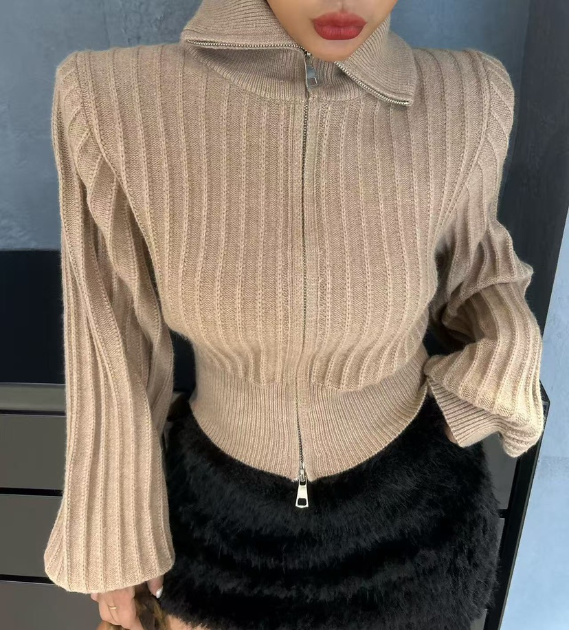 BLACK BABI東大門㊣代購女士新品職業25秋冬休閑針織衫開衫絨BLACK BABI針織衫圖色2