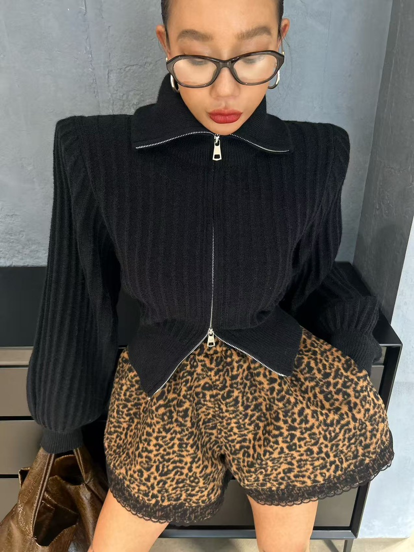 BLACK BABI東大門㊣代購女士新品職業25秋冬休閑針織衫開衫絨BLACK BABI針織衫圖色4