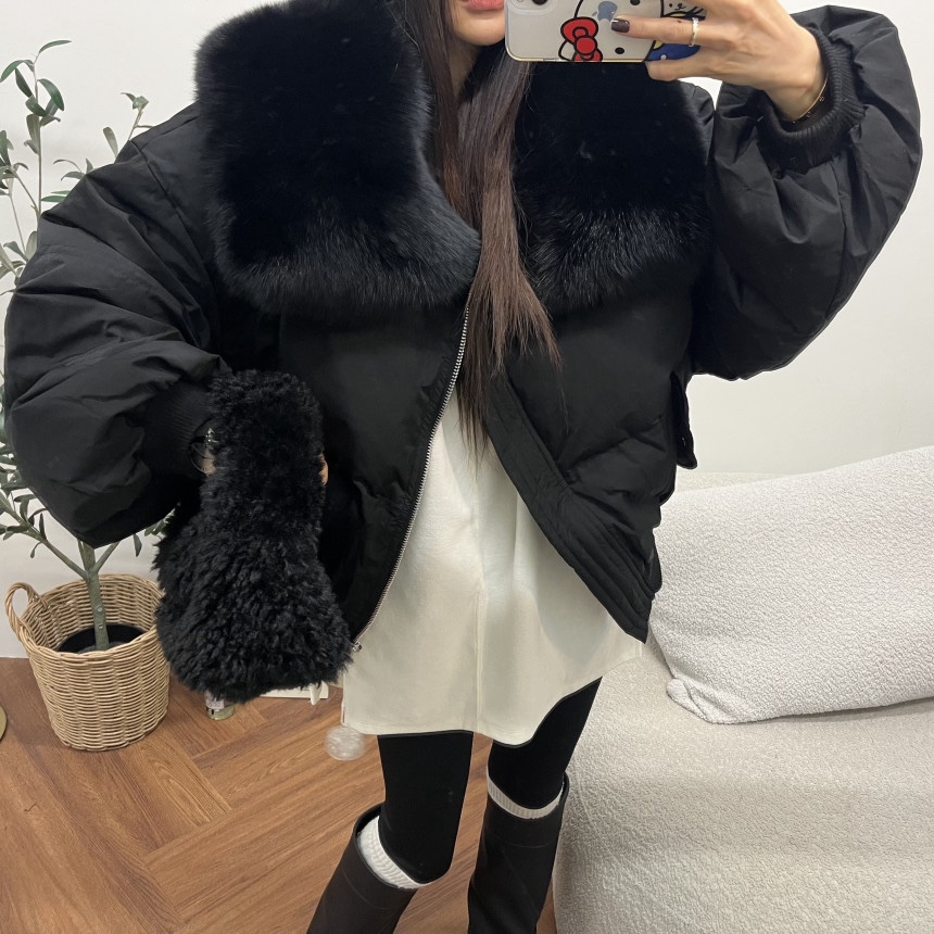 BLACK BABI東大門㊣代購女裝新品職業推薦休閑熱賣短款羽絨服BLACK BABI短款羽絨服圖色1