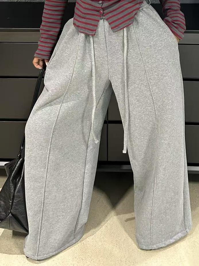 BLACK BABI韓國直郵㊣女士新款職業推薦人氣休閑休閑褲含腰繩BLACK BABI休閑褲圖色2