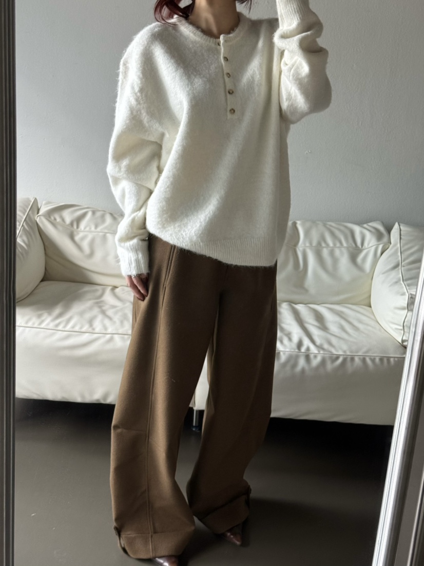 OVER NEAR東大門㊣代購女士新品人氣休閑25秋冬休閑褲不含腰帶OVER NEAR休閑褲