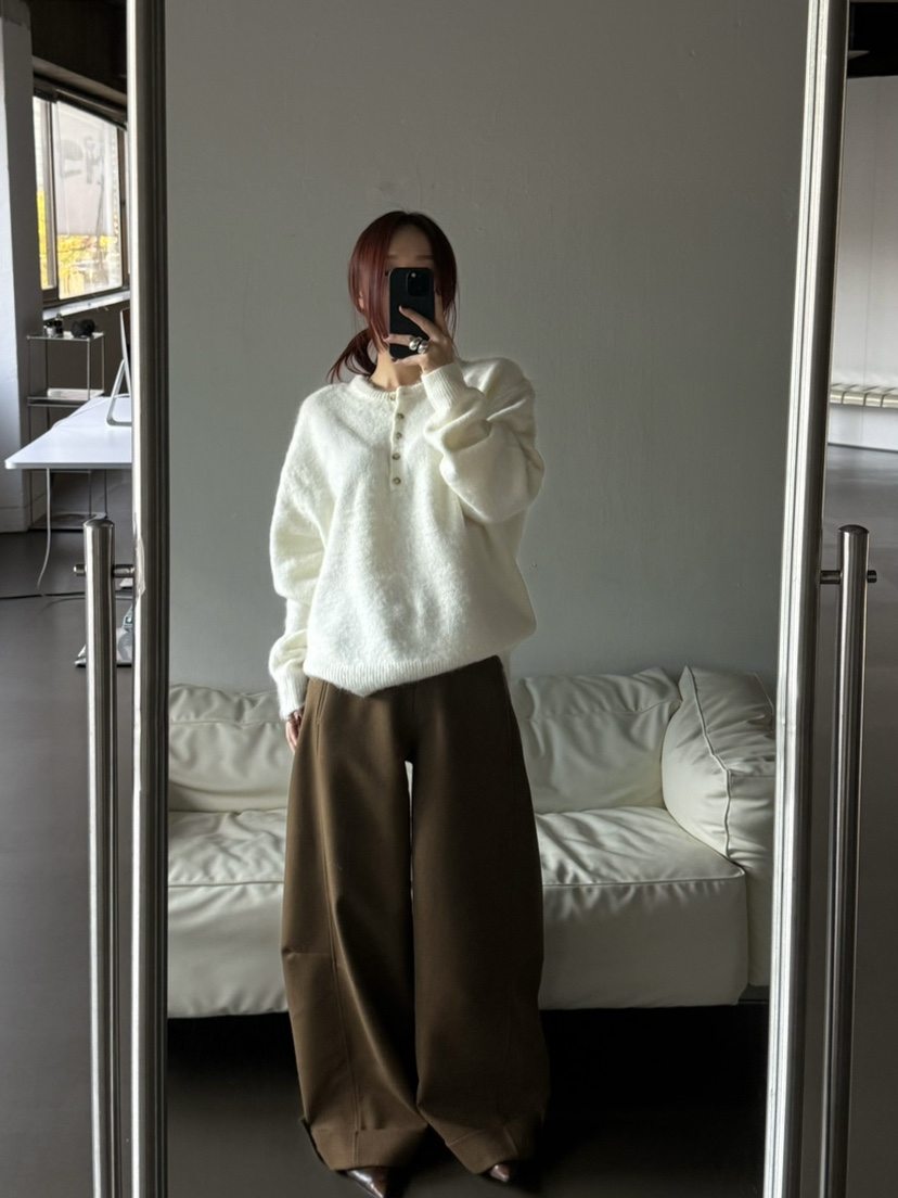 OVER NEAR東大門㊣代購女士新品人氣休閑25秋冬休閑褲不含腰帶OVER NEAR休閑褲