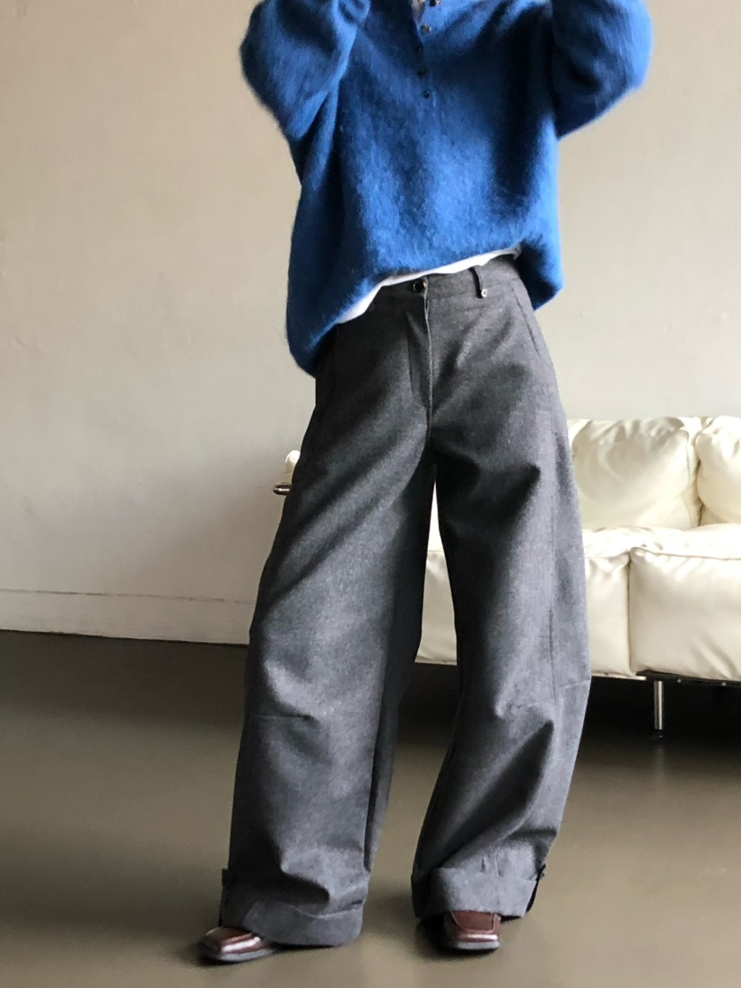 OVER NEAR東大門㊣代購女士新品人氣休閑25秋冬休閑褲不含腰帶OVER NEAR休閑褲