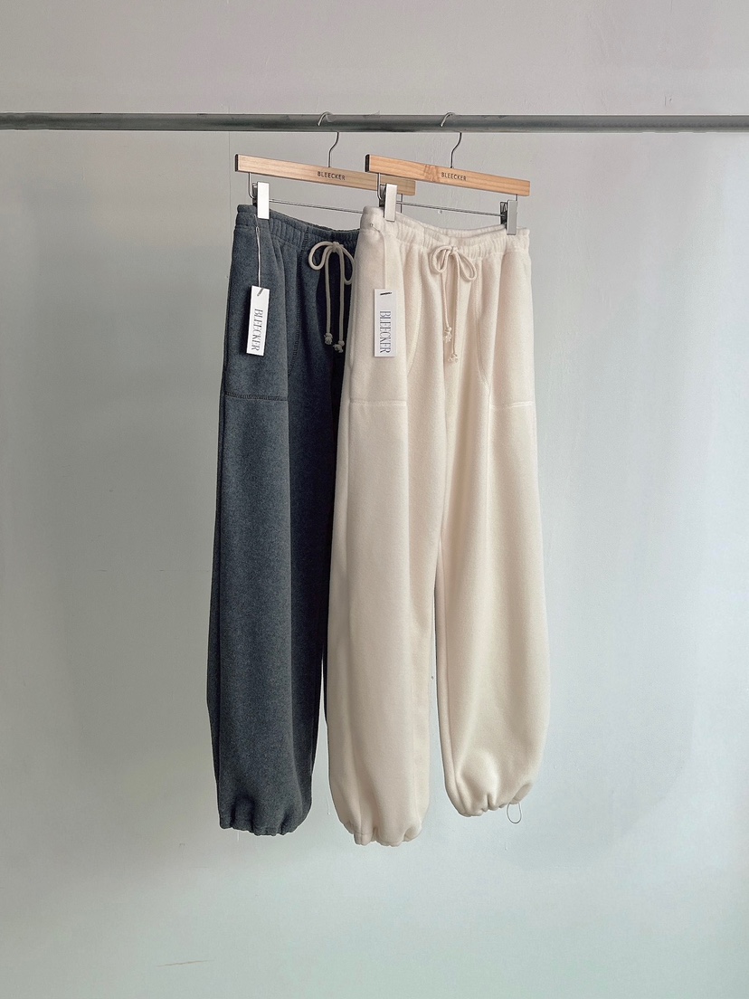 BLEECKER韓國代購㊣女士新品職業時尚25秋冬休閑休閑褲抓絨BLEECKER休閑褲