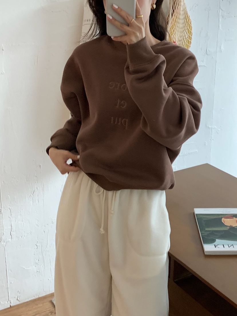 BLEECKER韓國代購㊣女士新品職業時尚25秋冬休閑休閑褲抓絨BLEECKER休閑褲