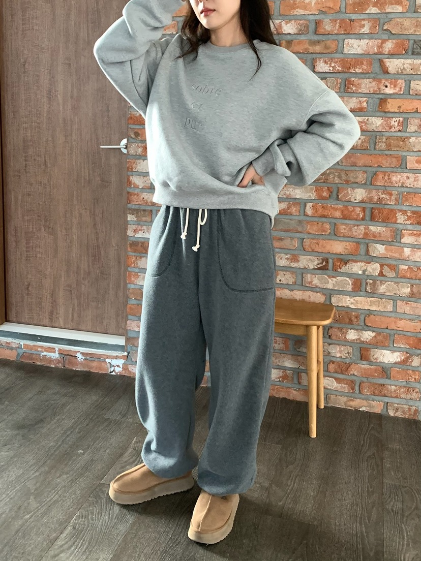 BLEECKER韓國代購㊣女士新品職業時尚25秋冬休閑休閑褲抓絨BLEECKER休閑褲