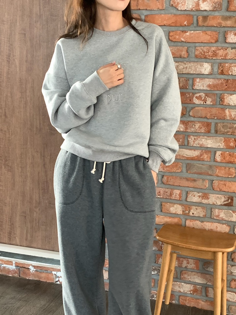 BLEECKER韓國代購㊣女士新品職業時尚25秋冬休閑休閑褲抓絨BLEECKER休閑褲