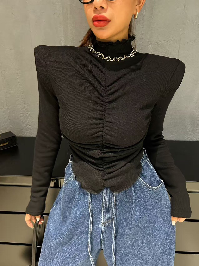 BLACK BABI韓國直郵㊣女裝新款真品職業25秋冬人氣長袖T恤BLACK BABI長袖T恤圖色2