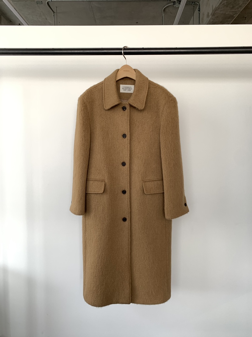 UNDERSON韓國直郵㊣女裝新品推薦人氣熱賣休閑真品中長款大衣UNDERSON中長款大衣圖色1