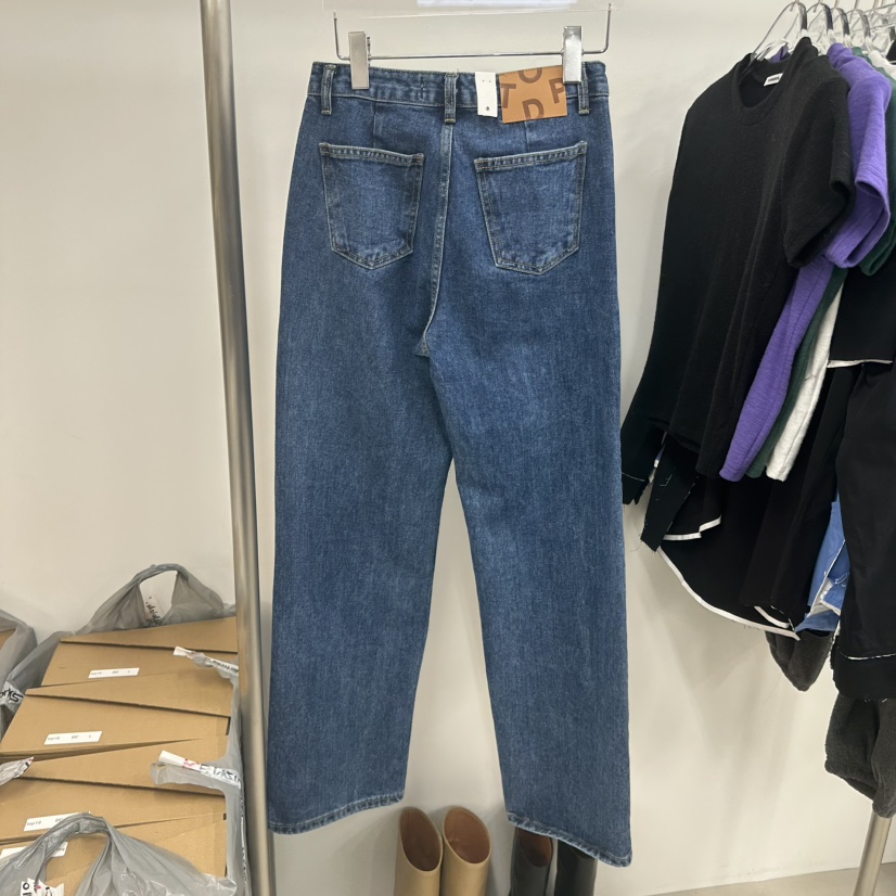 TOPDRESSING韓國代購㊣女裝新品熱賣推薦休閑真品職業牛仔褲TOPDRESSING牛仔褲