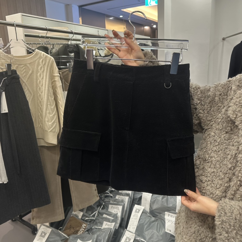 PAVEL韓國代購㊣女士新款休閑職業推薦時尚真品人氣裙褲燈芯絨PAVEL裙褲圖色2