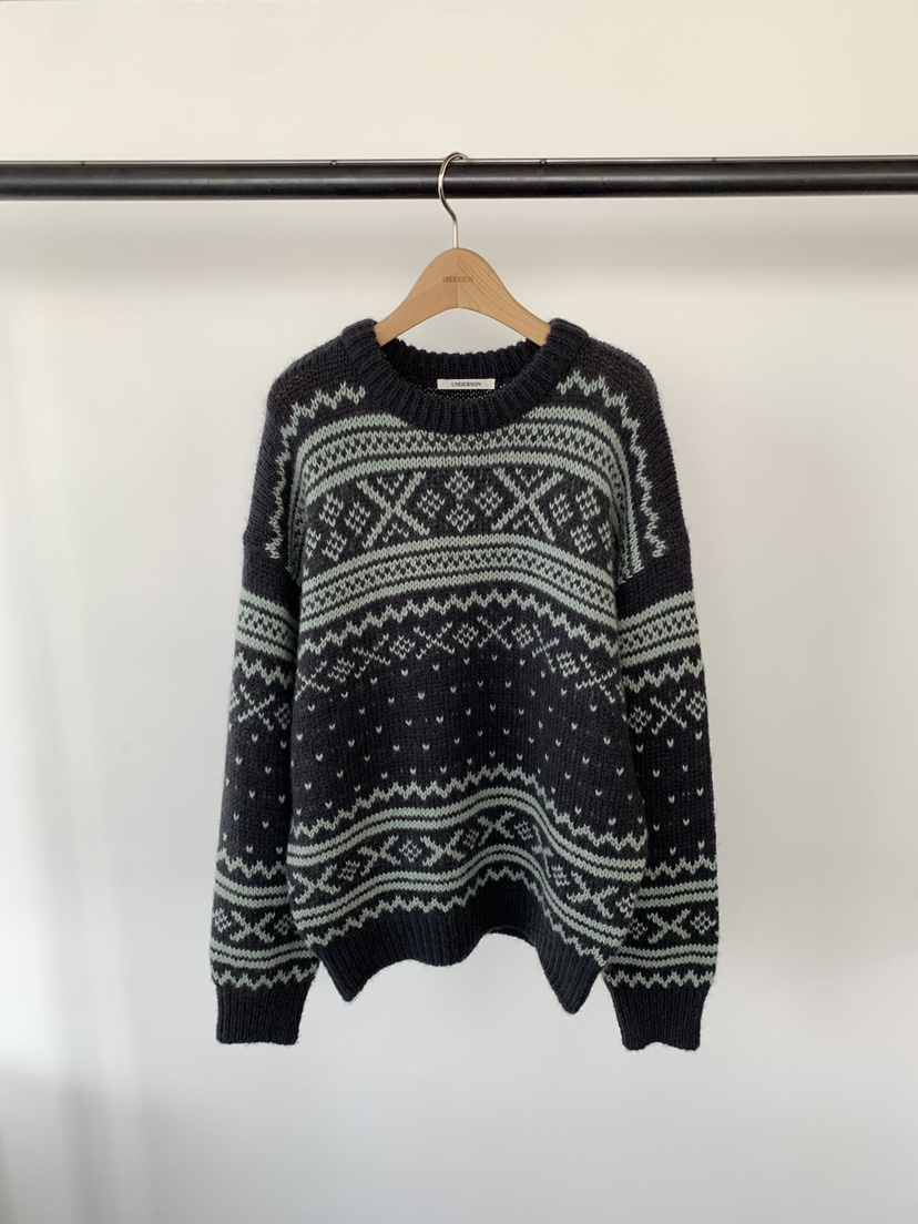 UNDERSON東大門㊣代購女裝新品時尚25秋冬休閑職業真品毛衣UNDERSON毛衣圖色2