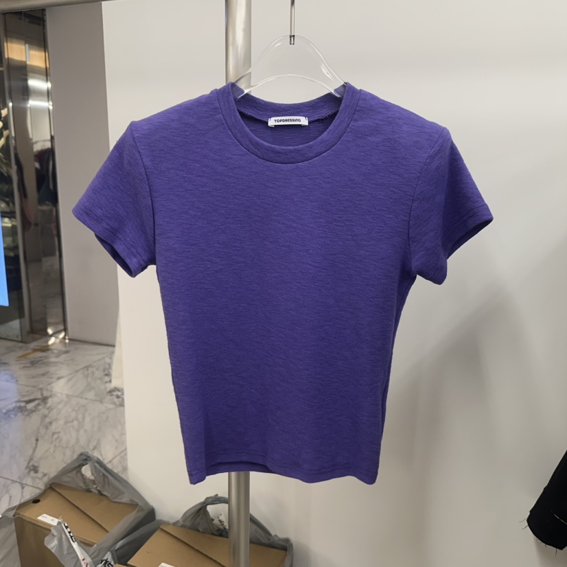 TOPDRESSING東大門㊣實拍女裝新款休閑25秋冬職業推薦人氣T恤TOPDRESSINGT恤圖色3
