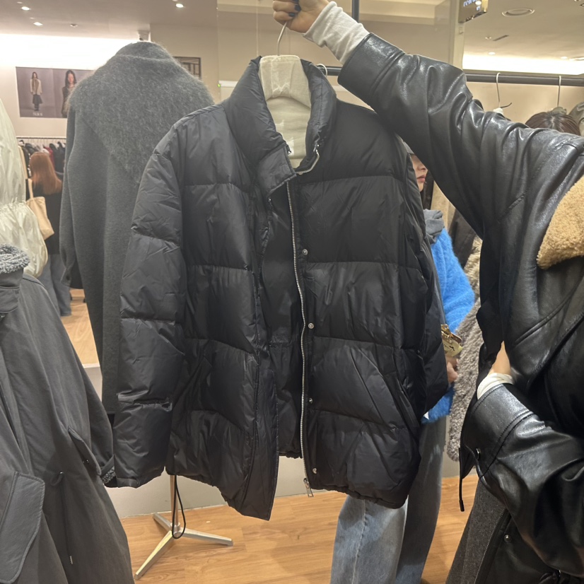 JADEMARKET韓國代購㊣女裝新款時尚25秋冬短款羽絨服雙面鴨絨JADE MARKET短款羽絨服圖色2